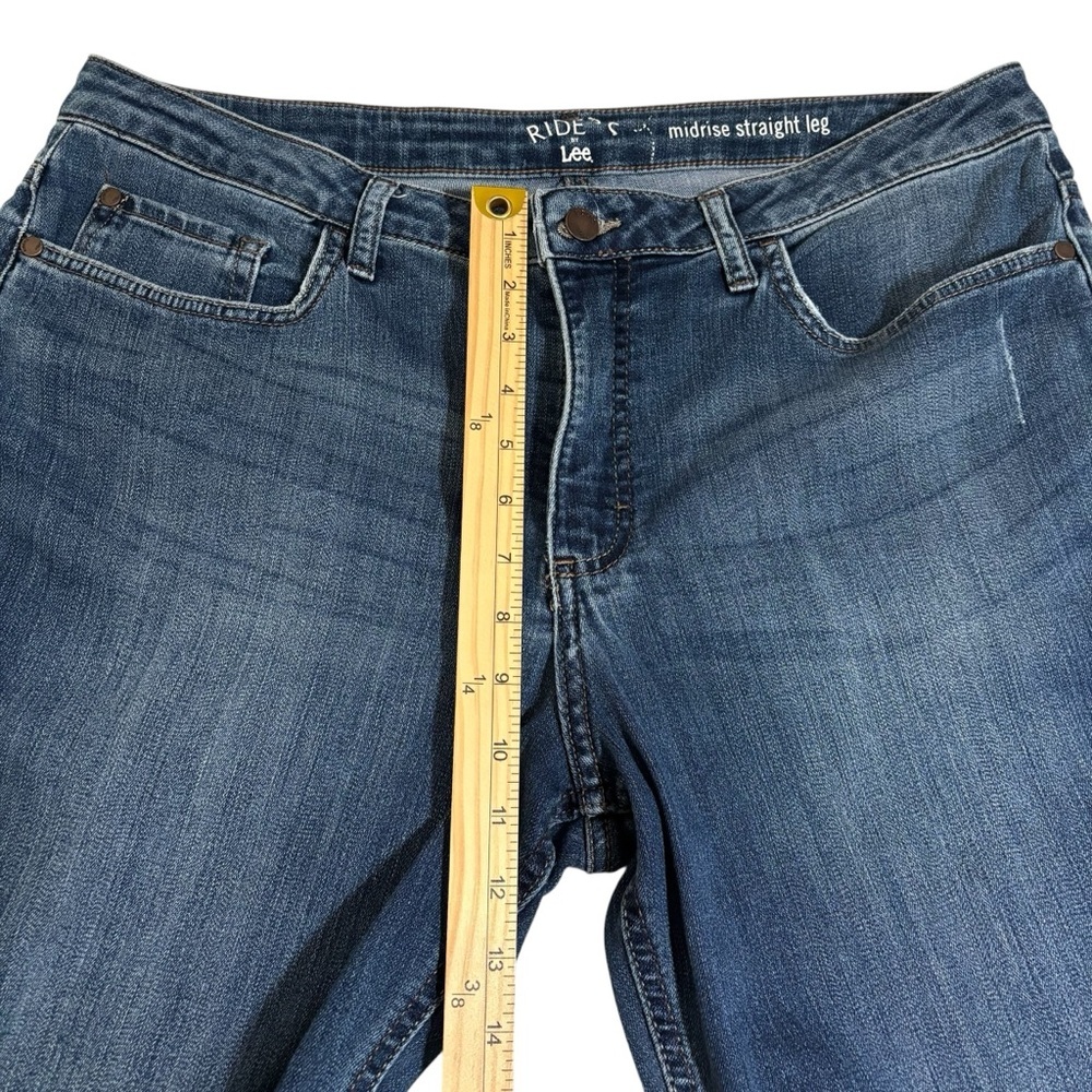 Riders by Lee Womens Jeans 16P Petite Mid Rise Straight Leg Stretch Denim Casual - Picture 14 of 16
